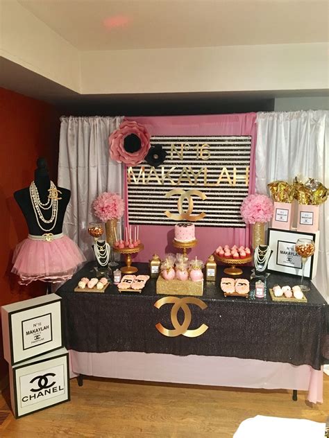 sweet 16 chanel themed party|chanel bachelorette party ideas.